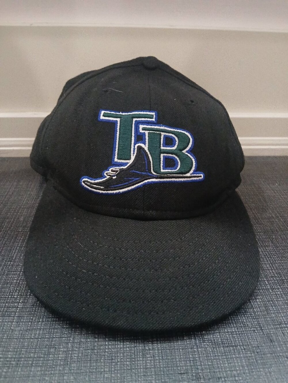 MLB New Era game-worn(?) Tampa Bay Devil Rays #30 (Mark Hendrickson) cap (7 3/8)